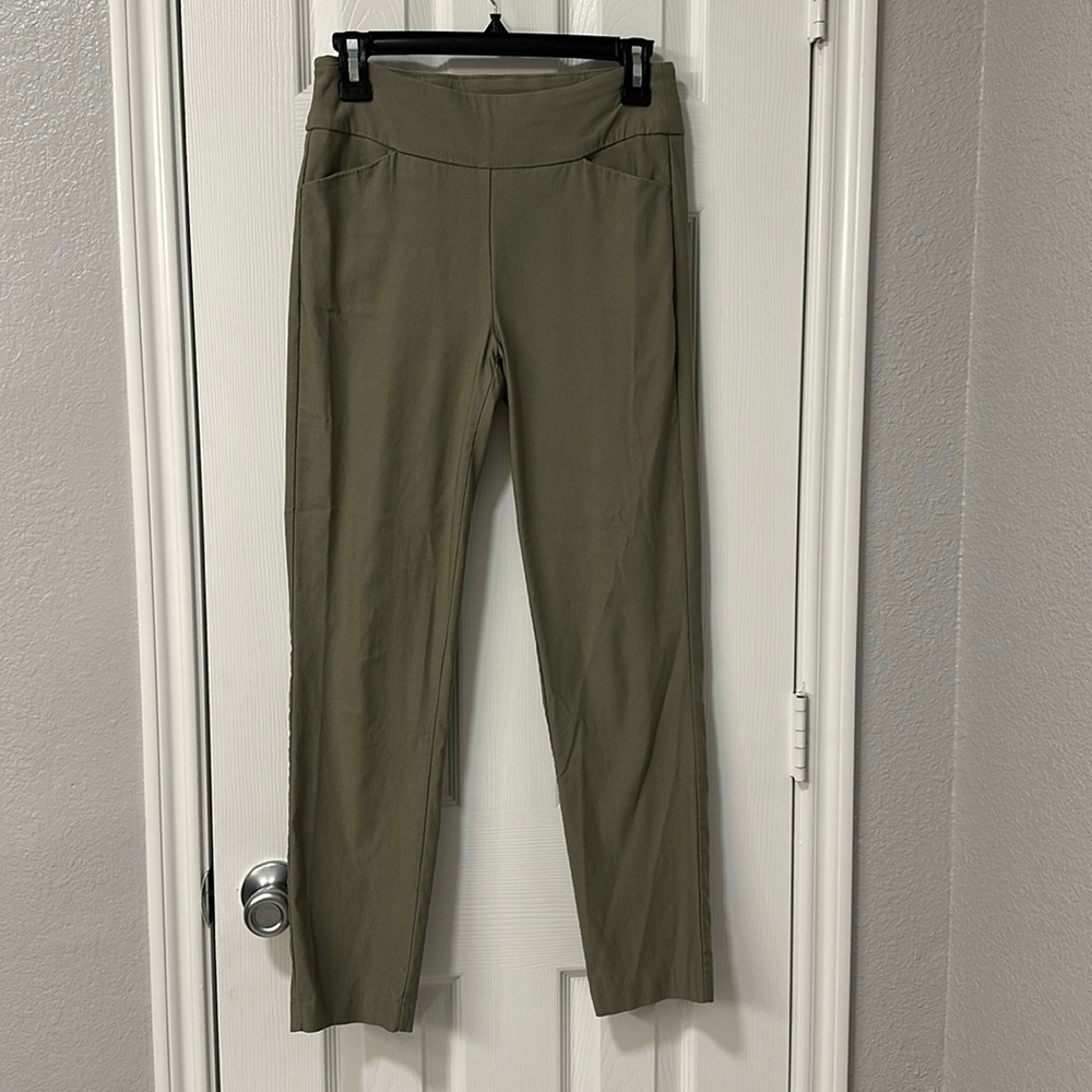 Khaki pull on dress pants